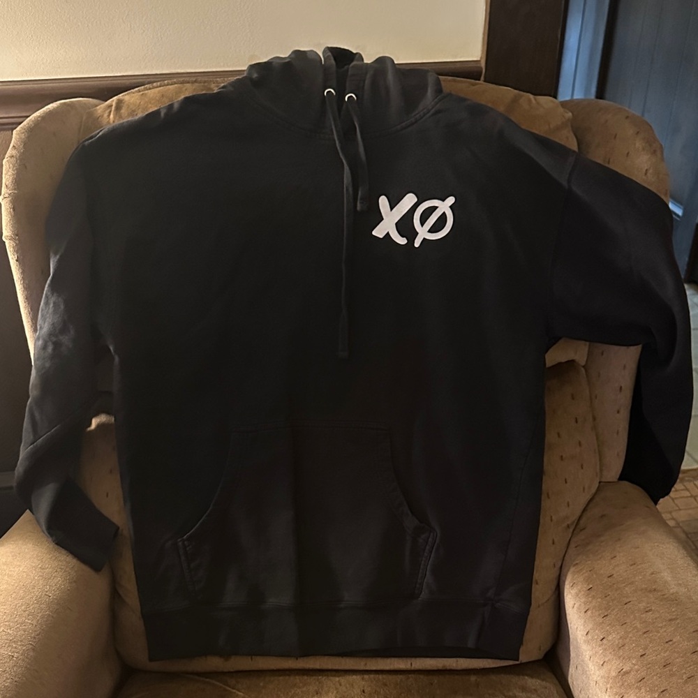 Heavy Black Hoodie with Graphic Design